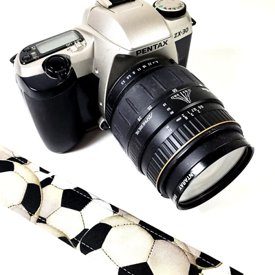 Soccer Camera Strap - Camera Strap With Soccer -Double Padded Comfortable Camera - Image 1 of 4