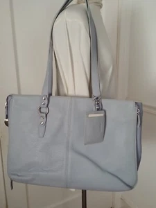 Authentische Buxton Executive Beuteltasche echt blau Leder Schulter Handtasche XL - Bild 1 von 18