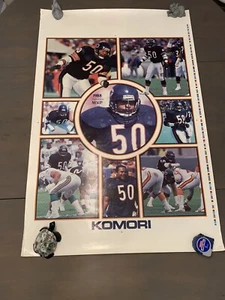 Mike Singletary 1988 MVP Chicago Bears Komori Poster 38” X 25” - RARE - Picture 1 of 5