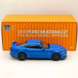 1:18 DM Ford Mustang GT 2019 RHD Diecast Toy Car Model Miniature Hobby Gift Blue - Picture 1 of 18