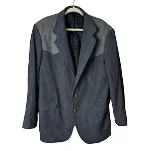 Pendleton Sports Coat Mens 46" Chest 100% Virgin Wool Western Single Breasted - Picture 1 of 16