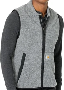 Carhartt 104995 - Men's Relaxed Fit Fleece Vest XL Granite Heather - Picture 1 of 3