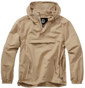 Brandit Cortavientos Anorak Verano Sudadera con Capucha Chaqueta de Lluvia Aire Libre Senderismo Camello - Imagen 1 de 3