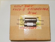 0.22uF 400V Matched Pair K40Y-9 PIO PAPER IN OIL Audio capacitors,NOS.