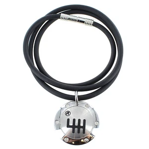 Rochet Roma Gearbox Modern Solid Stainless Steel Silver Disc Pendant with Cord - Picture 1 of 3