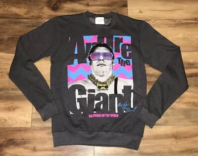 Andre The Giant Retro Neon Graphic Crew Neck Sweatshirt Mens Medium M Wrestling - Image 1 of 4
