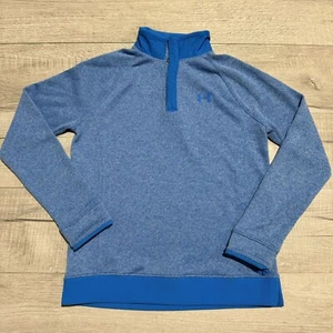 Under Armour Jacket Youth Large Blue ColdGear Full Zip Fleece Boys Unisex A13 - Picture 1 of 10