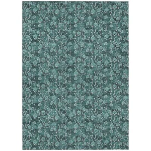 Addison Rugs Chantille ACN692 Teal 3' x 5' Indoor Outdoor Area Rug, Easy Clea... - Picture 1 of 8