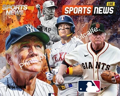 Donald Trump baseball 8x10 Print. - Imagem 1 de 4