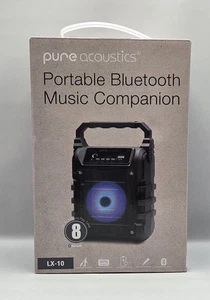 Pure Acoustics LX-10 altoparlante Bluetooth portatile compagno di musica nero scatola aperta - Foto 1 di 13