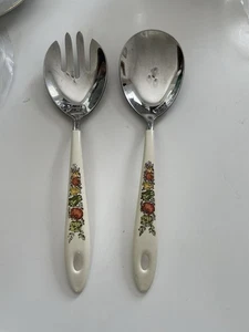 Casualware Imperial USA 1971 servizio cucchiaio e forchetta vintage design verdura - Foto 1 di 3