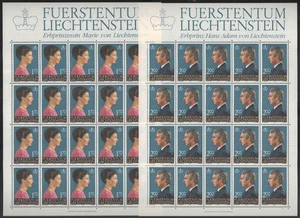 LIECHTENSTEIN 1984 Effigi dei Principi 2 MF MNH** - Picture 1 of 1