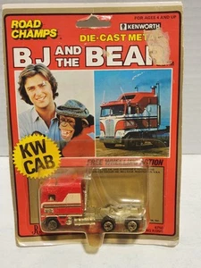 1981 BJ And The Bear Road Champs Kenworth KW Cab Truck On Card - Picture 1 of 12