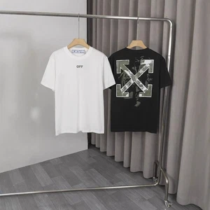 OFF WHITE Character Print Black Size Logo T-shirt Men's Size Short Sleeve Tee 13 - Picture 1 of 12