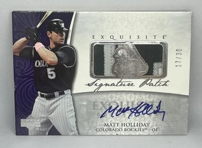 2006 Upper Deck Exquisite Collection #SP-MH Matt Holliday Auto Patch GW #/30 - Image 1 of 2