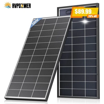 200W Bifacial Solar Panel 12V Mono 18BB High-Efficiency PV for Home/RV/Off-Grid - Image 1 of 4