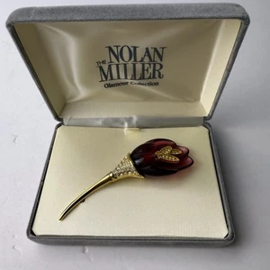 Nolan Miller Giverny Lucite Flower Pin Brooch - Picture 1 of 9