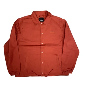 Nueva chaqueta para hombre Vans Coach roja ocre talla mediana - Imagen 1 de 2