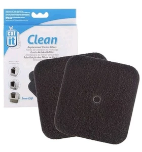 Catit Carbon Filter Clean Replacement 2pc for all Catit Hooded Litter Box Tray - Picture 1 of 4