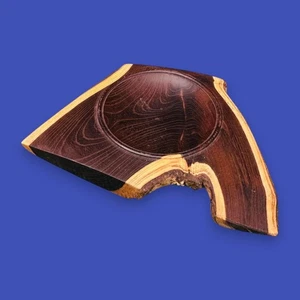 Laburnum Crotch Wood Bowl – Artisan-Crafted Natural Edge Centerpiece - Bild 1 von 7