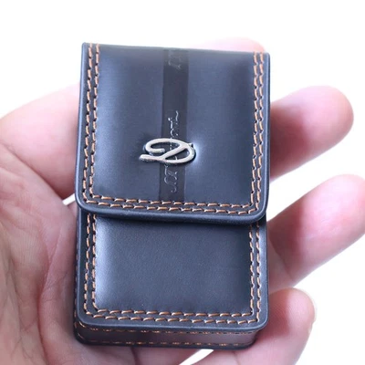 Genuine Leather Black LeGrand & Line 2 Lighter Case Pouch New In Box for Dupont - Immagine 1 di 4
