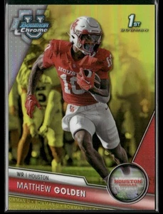 Matthew Golden Yellow /75 2023 Bowman U Chrome Cougars, Longhorns, Packers - Picture 1 of 2