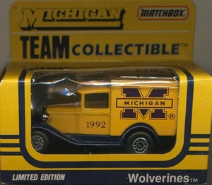 1991 MATCHBOX UNIVERSITY OF MICHIGAN 1938 FORD DELIVERY VAN 1/64 SCALE DIE-CAST - Picture 1 of 1