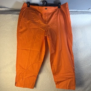 NWT Jones New York Signature Woman Pants 18W Orange Cotton Stretch Plus Size Gif - Picture 1 of 12