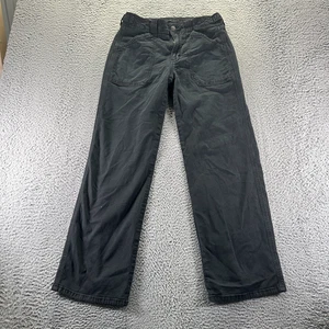 American Eagle Outfitters Stovepipe Pant Womens 6 Black Cotton Utility Workwear - Picture 1 of 12