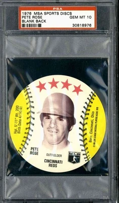 1976 MSA Sports Discs Pete Rose - PSA 10 (Blank Back) - Image 1 of 2