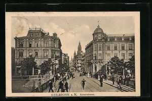 Ansichtskarte Heilbronn a. N., An der Kaiserestrasse 1917  - Picture 1 of 2