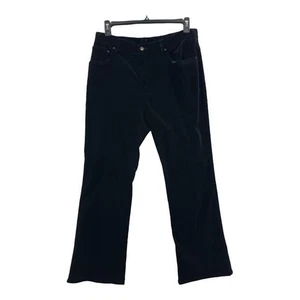 Lauren Jeans Co. Damen Boot Cut Schwarz Dunkle Waschung Hoher Bund Gebürstete Baumwolle 14 Neu - Bild 1 von 8