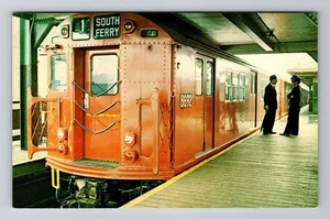 South Ferry, tren, transporte, postal de recuerdo antigua, vintage - Imagen 1 de 2