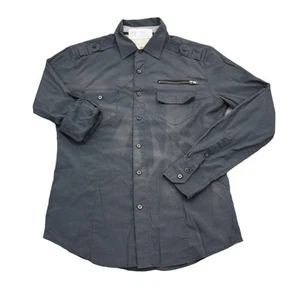 Sovereign Code Shirt Mens S Gray Button Up Long Sleeve Pockets Collared Top - Picture 1 of 20
