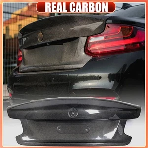 REAL CARBON Rear Trunk Boot Lid Cover Trim For BMW 2 Series F22 F87 M2 M2C 14UP  - Picture 1 of 9