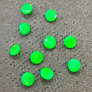 AAA Natural Ethiopian Green Fire Opal Round Cut Loose Gemstone For All Jewelry - Picture 1 of 20