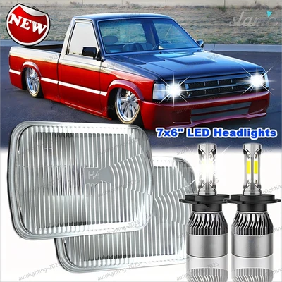 Faro LED negro halo DOT para Mazda B2200 B2000 B2600 RX-7 GLC 7x6" 5x7" pulgadas Foto 1 de 4