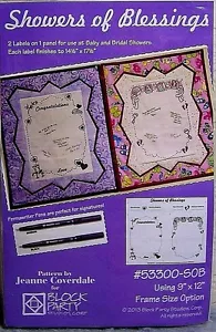 EZ Framez Sewing Quilting Pattern with "Showers of Blessing" Baby Fabric Panels - Picture 1 of 5
