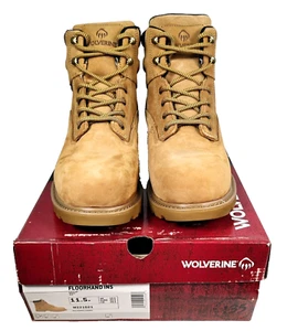 Wolverine Floorhand Ins Steel-Toe 6" Men's Wheat Work Boots Size 11.5 M W221021 - Picture 1 of 12