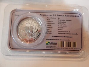 1994 Australian Kookaburra 1 oz. 999 Silver $1 BU Coin Queen Elizabeth II - Picture 1 of 2