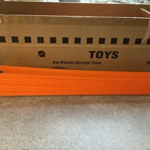Hot Wheels 20” Straight Track LOT OF 12 w/12 Connectors Orange New Open Box - Picture 1 of 5