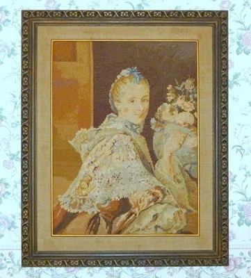 "Impresionante marco de 32"" de madera tallada a mano retrato Ramsay punta de aguja vintage de 1920" Foto 1 de 4