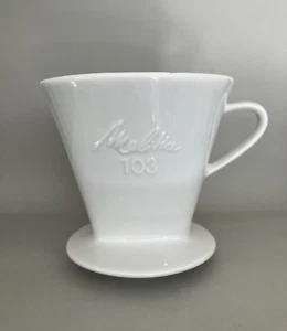 Filtro Melitta filtro café 103 1 agujero gr. filtro de porcelana letra en relieve - Imagen 1 de 8