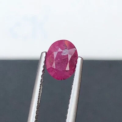 1.20Ct Pinkish Red Ruby Afghan Oval Cut Loose Faceted Gemstone - Image 1 of 4