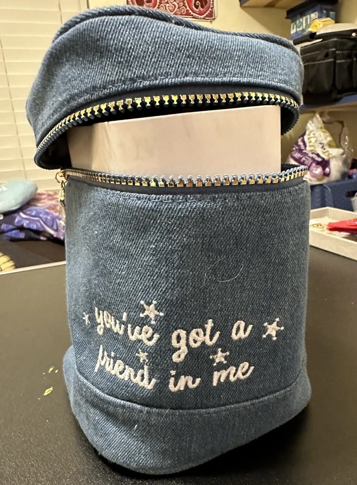 Disney Pixar Cosmetics Bag Ulta Beauty Tote You’ve Got A Friend In Me Denim Blue