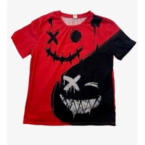 Shein Red Black White Face Kids Shirt Size 10Y - Picture 1 of 3