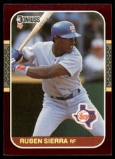 1987 Donruss Opening Day Ruben Sierra Texas Rangers #172