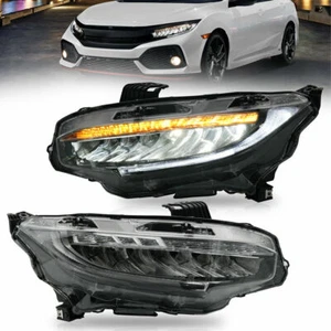 VLAND LED DRL Headlights for 2016-2021 Honda CIVIC W/Sequential Indicator Pair - Picture 1 of 12