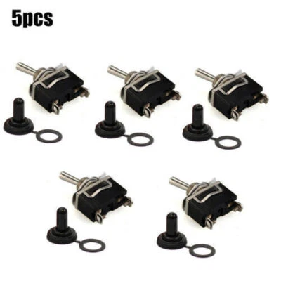5X SPST Toggle Switch ON/OFF Single Pole Solid Metal for Marine & Automotive 12V - Image 1 of 4