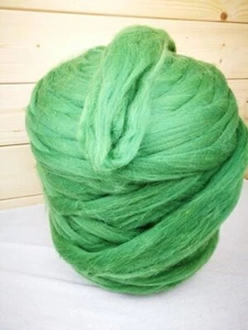 SF 5. Europ. Schurwolle (Merino) 27mic mittelgrün 100g EB - Bild 1 von 1